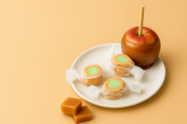 Green & Brown Salt Water Taffy - Caramel Apple