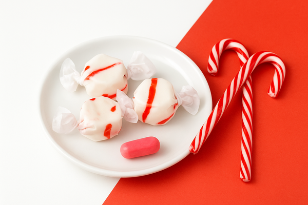 Peppermint Salt Water Taffy - Red & White