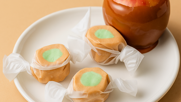 Green & Brown Salt Water Taffy - Caramel Apple