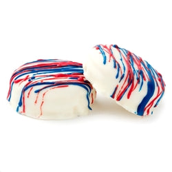 Patriotic Chocolate Coated Sandwich Cookies 1 Dozen