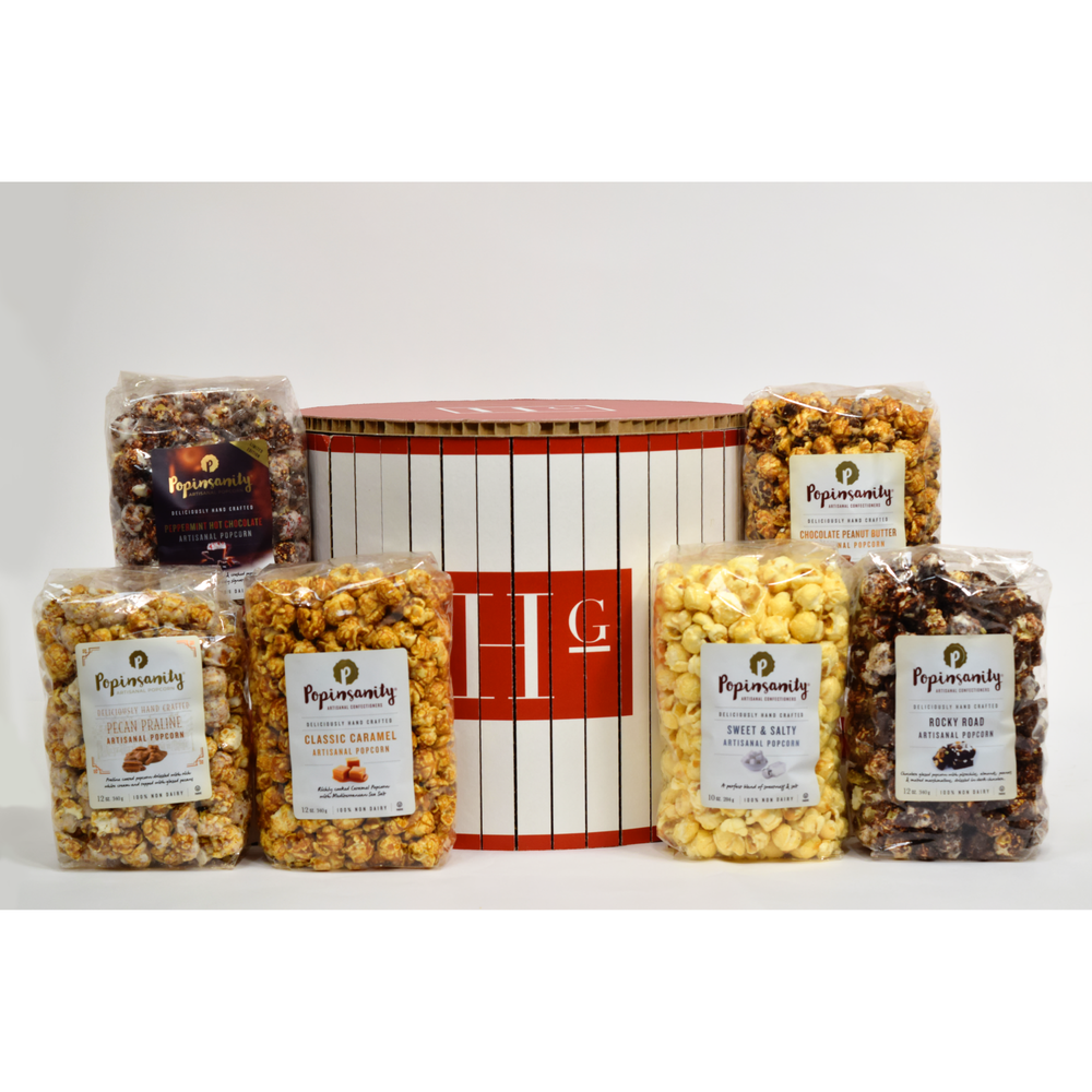 Grande Popcorn Sampler Tondo Box