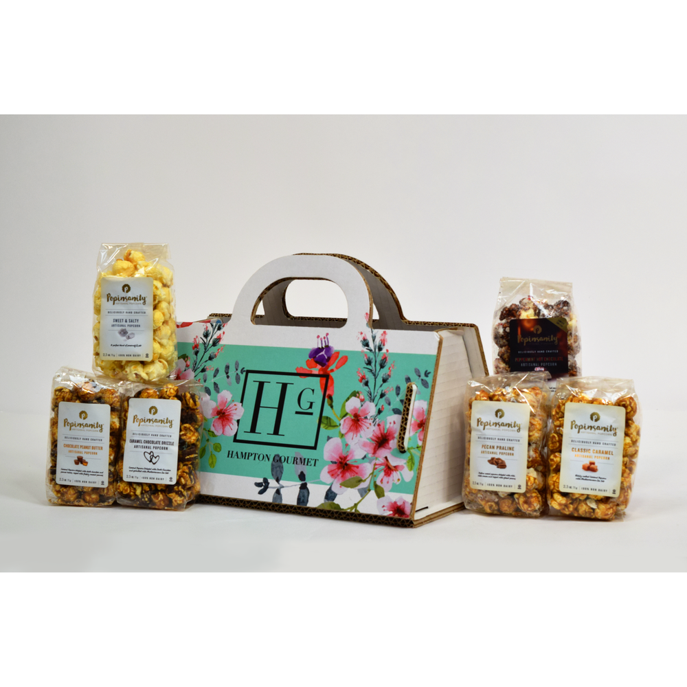 Petite Popcorn Sampler Shopper Box Floral